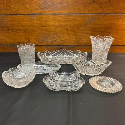 Collection of Vintage Glass Candy and Trinket Dishes