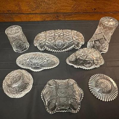 Collection of Vintage Glass Candy and Trinket Dishes