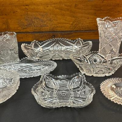 Collection of Vintage Glass Candy and Trinket Dishes