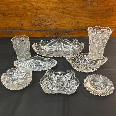 Collection of Vintage Glass Candy and Trinket Dishes