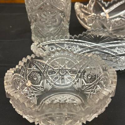 Collection of Vintage Glass Candy and Trinket Dishes