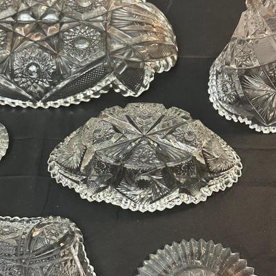 Collection of Vintage Glass Candy and Trinket Dishes