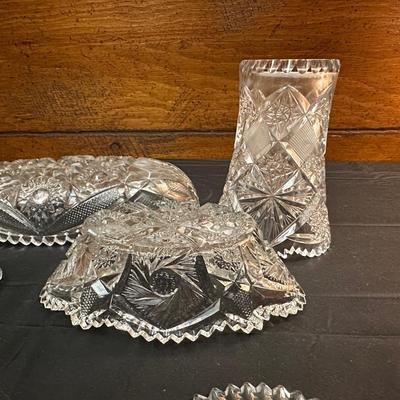 Collection of Vintage Glass Candy and Trinket Dishes