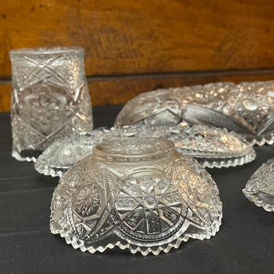 Collection of Vintage Glass Candy and Trinket Dishes