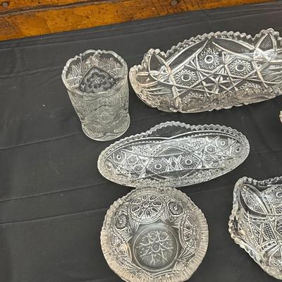 Collection of Vintage Glass Candy and Trinket Dishes