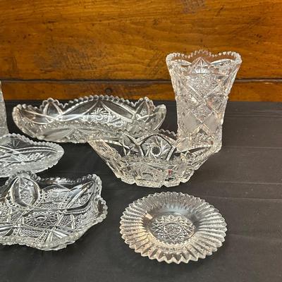 Collection of Vintage Glass Candy and Trinket Dishes