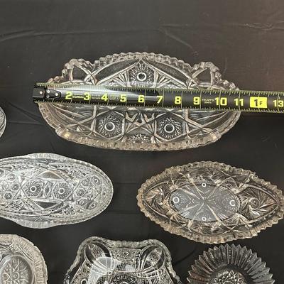 Collection of Vintage Glass Candy and Trinket Dishes