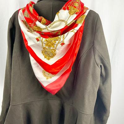 Lot M 361 Lane Bryant Women’s Wool Blend Jacket ( size 18-20) / Three Fashionable Scarves / NWT Gloves