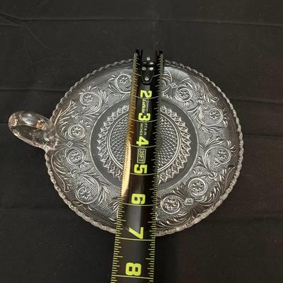 Glass Pattered Candle Holders, Plate and Dish