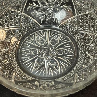 Glass Pattered Candle Holders, Plate and Dish