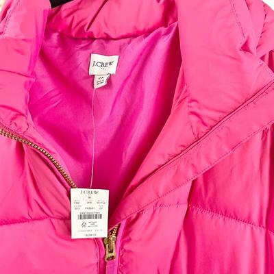 Lot M 368 NWT J. Crew Hooded Puffer Coat (size 2X ) / NWT Hat & Gloves Set