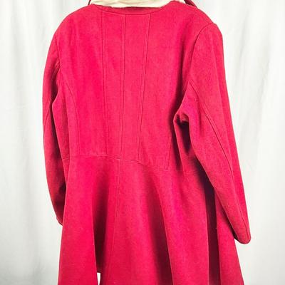 Lot M 370 Laundry Women’s Red Wool Blend Coat (size XL ) / Cashmere Scarf / Gloves / Ear Muffs