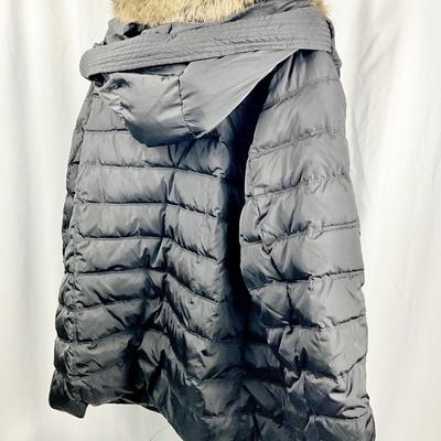 Lot N 380 MICHAEL KORS Puffer Coat with faux Fur Collar ( size 2X ) / Matching Mittens / Black Leather Gloves / Umbrella