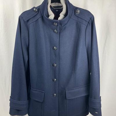 Lot N 382 Tommy Hilfiger Classic Pea Coat, Navy Blue (size XXL ) / Hat / Gloves / Socks / Ear Muffs