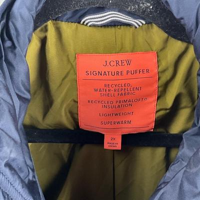 Lot N 383 J. Crew Signature Puffer Coat ( size 2X ) / Cuddl Duds Scarf & Ear Muffs / Mittens/Gloves / Socks