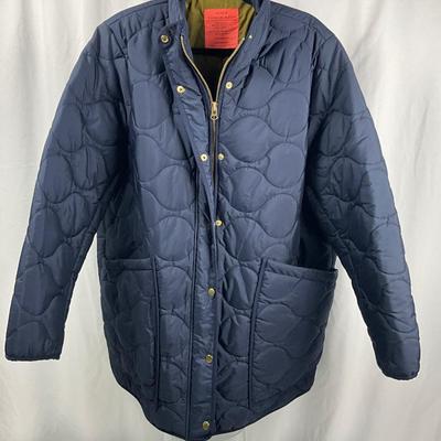 Lot N 383 J. Crew Signature Puffer Coat ( size 2X ) / Cuddl Duds Scarf & Ear Muffs / Mittens/Gloves / Socks