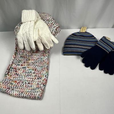 Lot L 387 Pair of J. Crew Jackets ( 1 NWT ) size 12 / Infinity Scarf, Gloves, NWT Hat