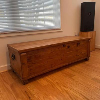 935 Vintage Cedar Chest With Wrought Iron Handles