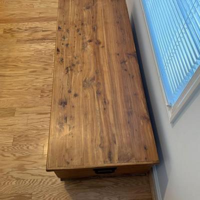 935 Vintage Cedar Chest With Wrought Iron Handles