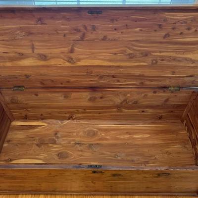 935 Vintage Cedar Chest With Wrought Iron Handles