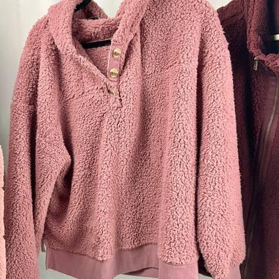 Lot N 390 NWT Calvin Klein Women’s Faux Sherpa Coat ( size XXL) / Sonoma High Pile Fleece Hoodie ( size XXL ) / NWT Old Navy High Pile...