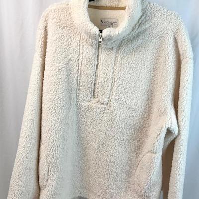 Lot N 391 Koolaburra by UGG Cream Colored Sherpa Pullover ( size 1X) / NWT Velvet Plush Sherpa Throw