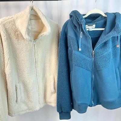 Lot N 392 Koolaburra by UGG Teal oozed Sherpa Jacket ( size XL ) / J. Crew Cream Sherpa Jacket ( size XL) / NWT Two Berkshire Blankets /...