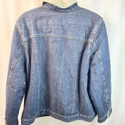 Lot N 393 J. Crew Women’s Sherpa Lined Denim Jacket ( size 2X )./ TOIÉDANO Handbag / NWT Liz Claiborne Denim Wallet / NWT Cuddl Duds...