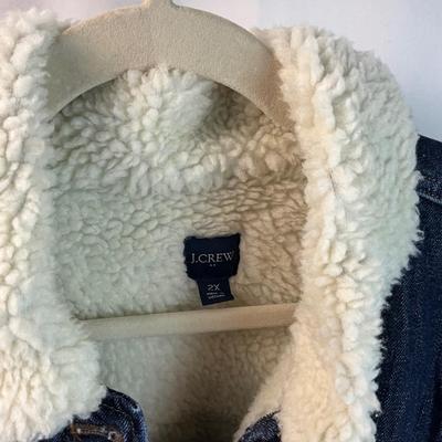 Lot N 393 J. Crew Women’s Sherpa Lined Denim Jacket ( size 2X )./ TOIÉDANO Handbag / NWT Liz Claiborne Denim Wallet / NWT Cuddl Duds...