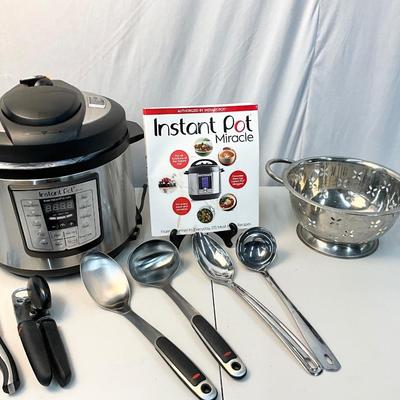 Lot S 428 New without Box, Instant Pot / Cookbook / Stainless Utensils & Strainer