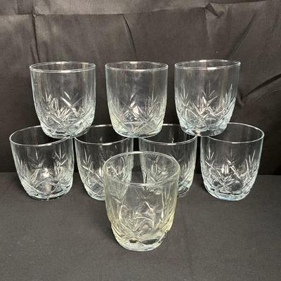 Lot S 429. Two Sets of Eight Tapered Flat Tumbler/Juice Glasses