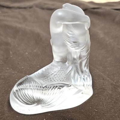 Vintage Signed/Marked Lalique Theano Mermaid Figurine