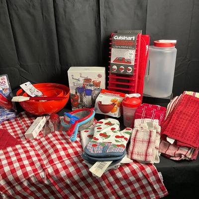 Lot S 445 Red & White Kitchen Lot
