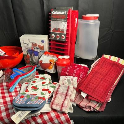 Lot S 445 Red & White Kitchen Lot