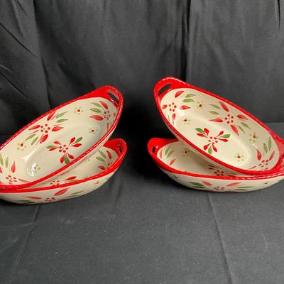 Lot R 454 Set of Five, Temptations Stoneware, Old World Festivefetti