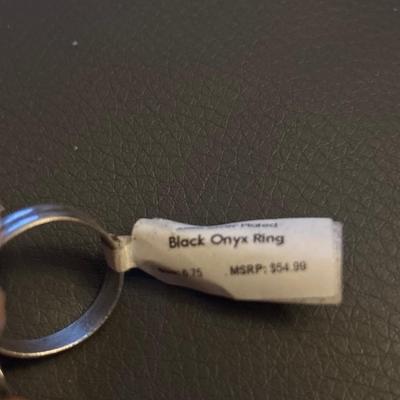 Black Onyx Ring Sz 8.75 NWT $54.99
