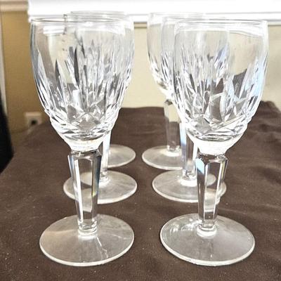 6 Signed/Marked Waterford Glasses