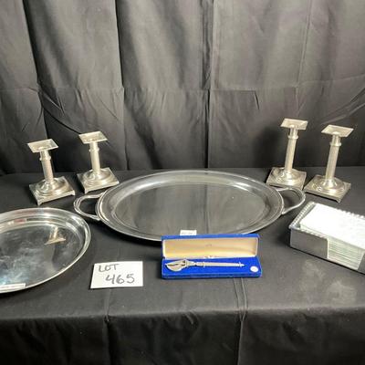 Lot T 465 Lot of Pewter Decor