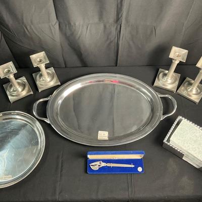 Lot T 465 Lot of Pewter Decor