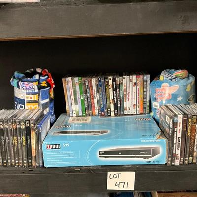Lot U 471 MW DVD Player / DVD Movies / NWT Plush Throw