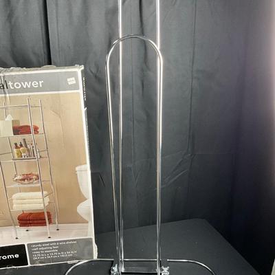 Lot T 478 NIB Six Tier Metal Tower / NIB Five Tier Shelf / Deluxe Hanger Stacker