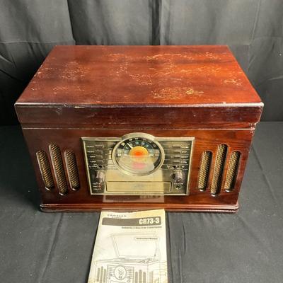 Lot U 483 CROSLEY CR73-3 Celebrity Three Disc 4 in 1 Entertainer