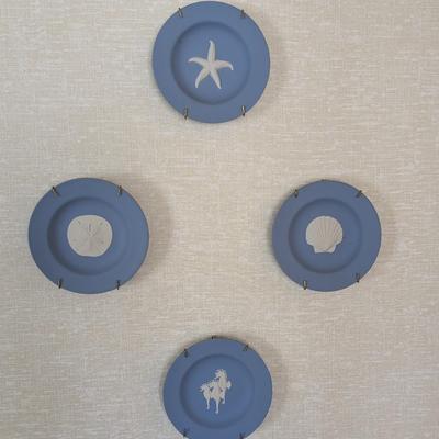 Vintage Wedgwood Jasperware Seahorses Starfish & Shells Trinket Dishes
