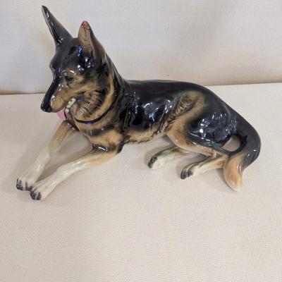 Vintage Western Germany Porcelain German Shepherd Dogs (FD)