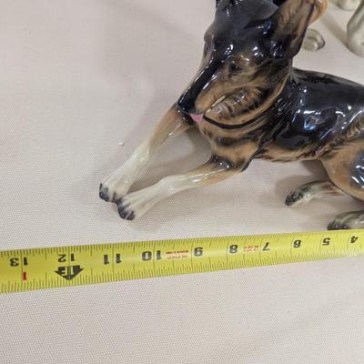 Vintage Western Germany Porcelain German Shepherd Dogs (FD)