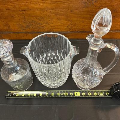 Crystal Decanters and Champagne Bucket