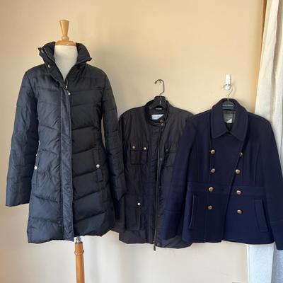 Lot of 3 Women's Coats Jackets - Michael Kors, J Crew, Liz Clairborne