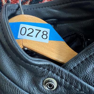 Men's Leather Motorcycle Jacket Protech Sz. 46