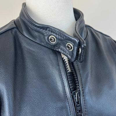 Men's Leather Motorcycle Jacket Protech Sz. 46