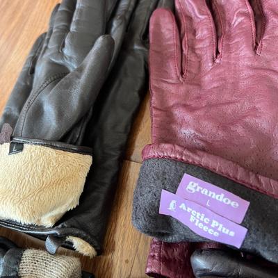 Women’s Leather Gloves Mittens Lot